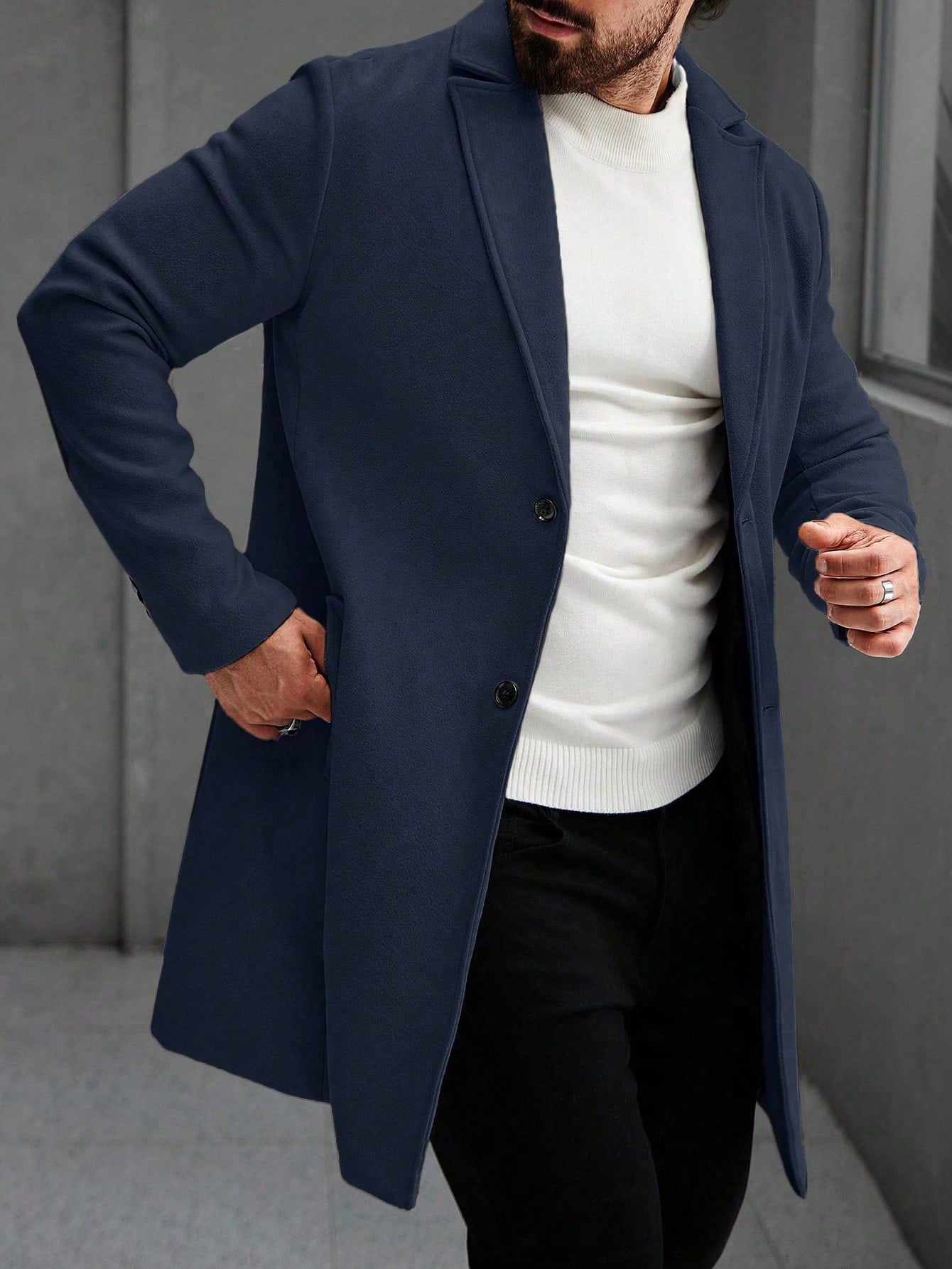 Navy Autumn/Winter Overcoat