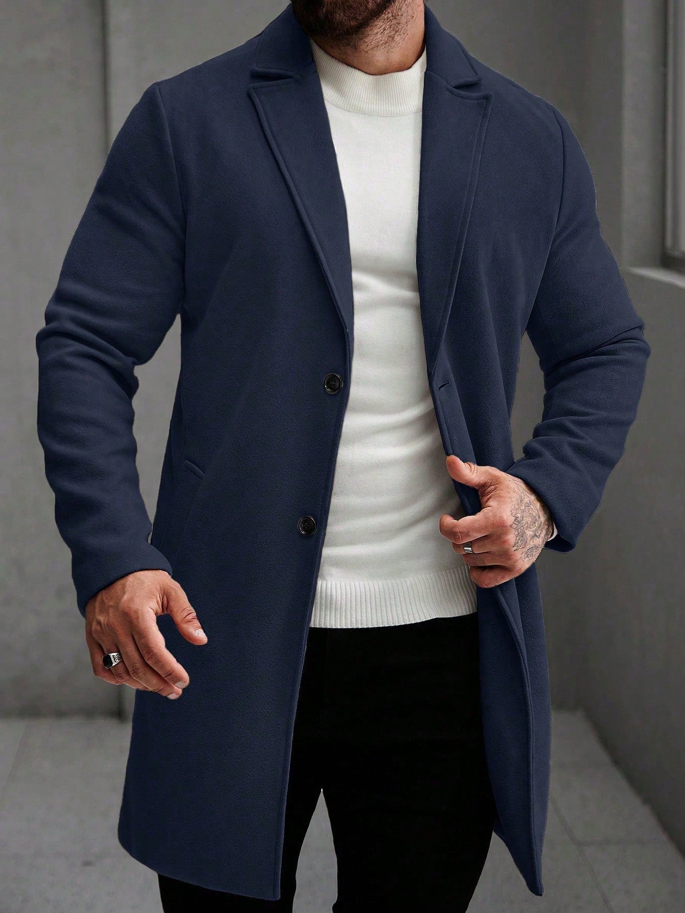 Navy Autumn/Winter Overcoat