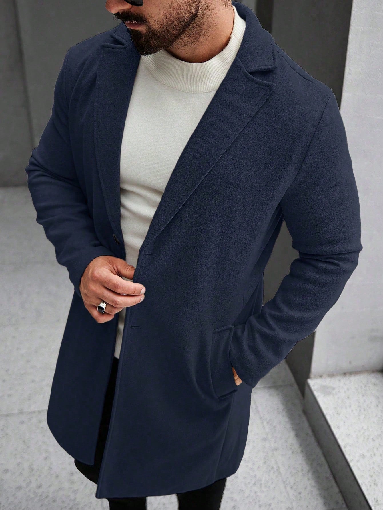 Navy Autumn/Winter Overcoat